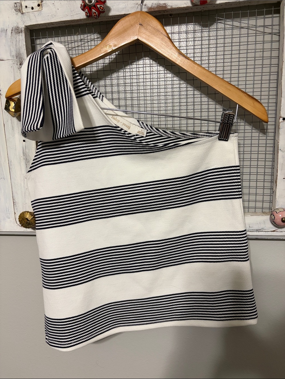 Striped One-Shoulder - Black & White
